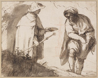 A+ 072
          <br/>
          Pelgrim krijgt aalmoes van voorbijganger
          <br/>
          <em>Faccini, Pietro (1575-1602) - toegeschreven aan</em>